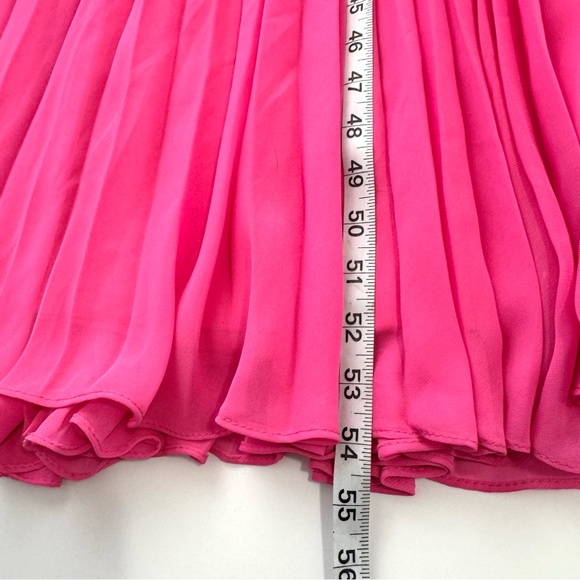 Zapaka Sz 6 Fuchsia Pink A Line Sweetheart Pleated Keyhole Long Prom Dress Slit - Picture 14 of 14